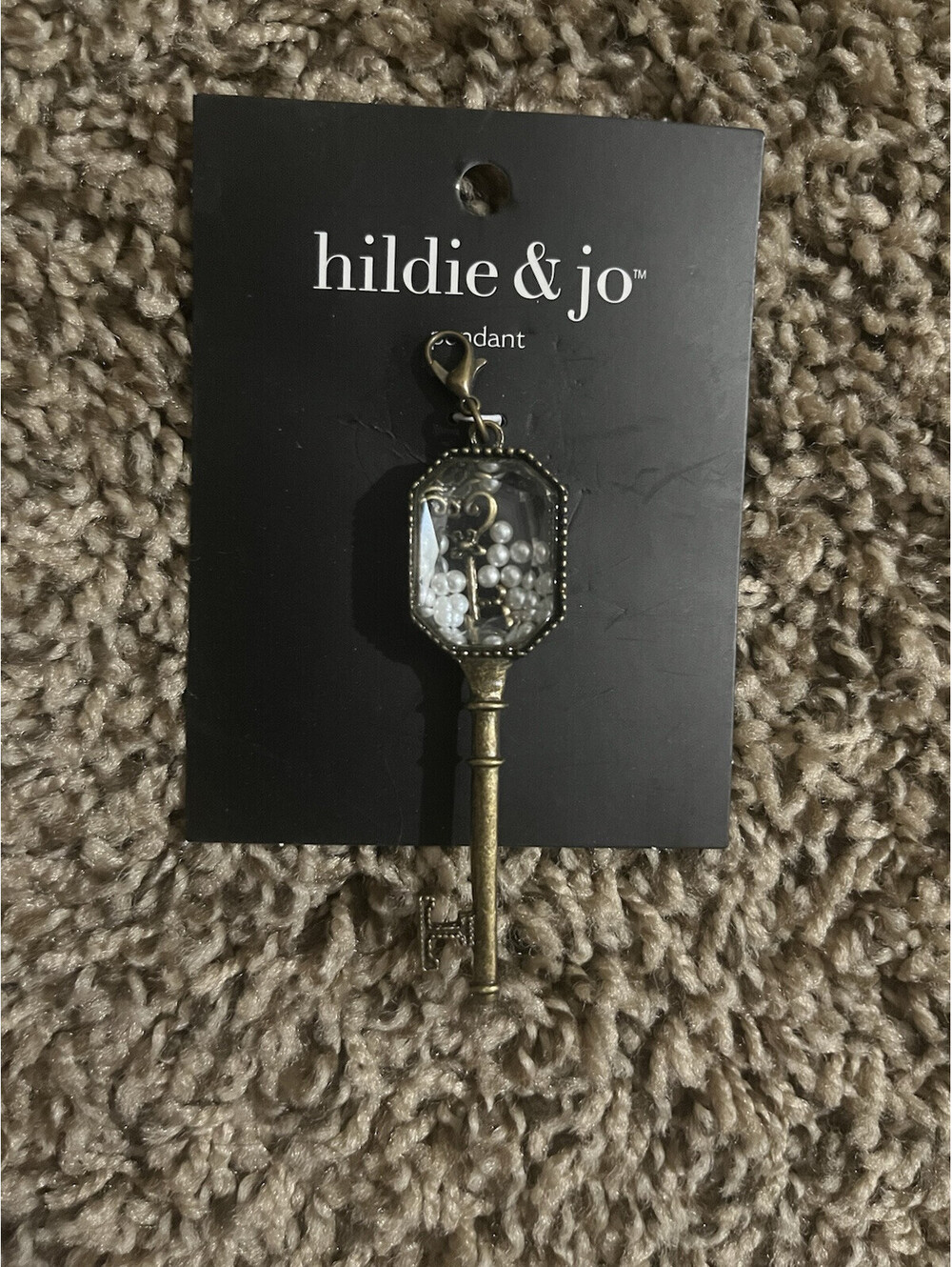 Key With A Smaller Heart Key/beads Inside